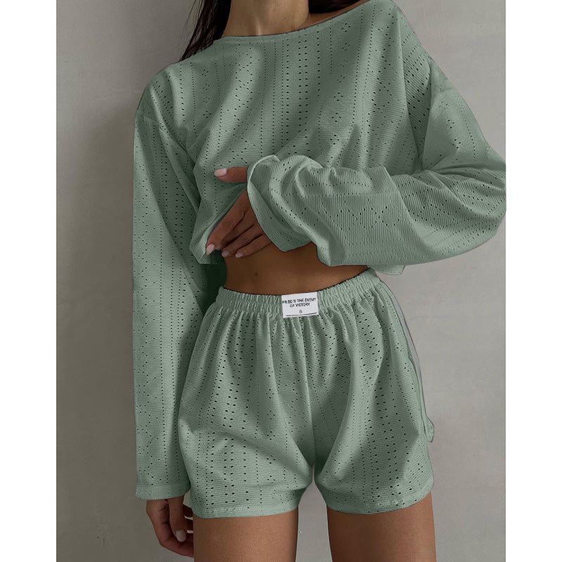 2 Piece Sleeve Top And Shorts