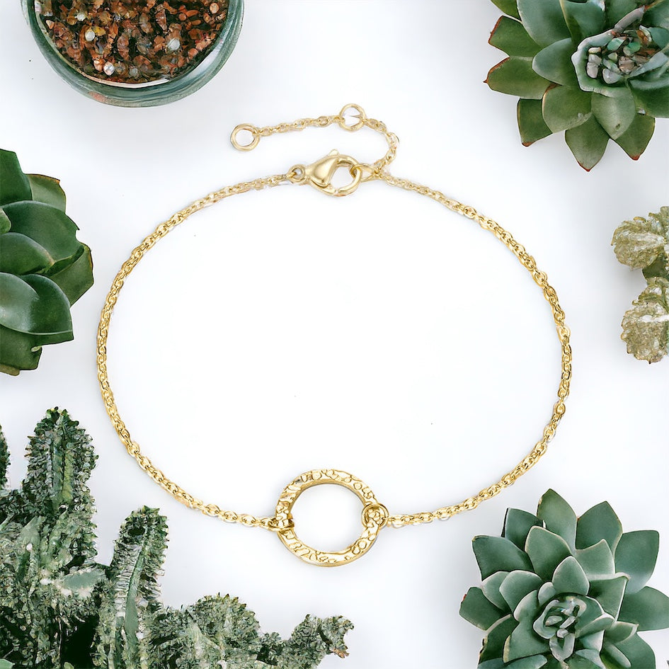 Gold Hoop Bracelet